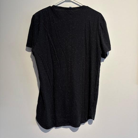 H&M Divided T Shirt  Black with White Dots Medium Mens - Picture 2 of 6